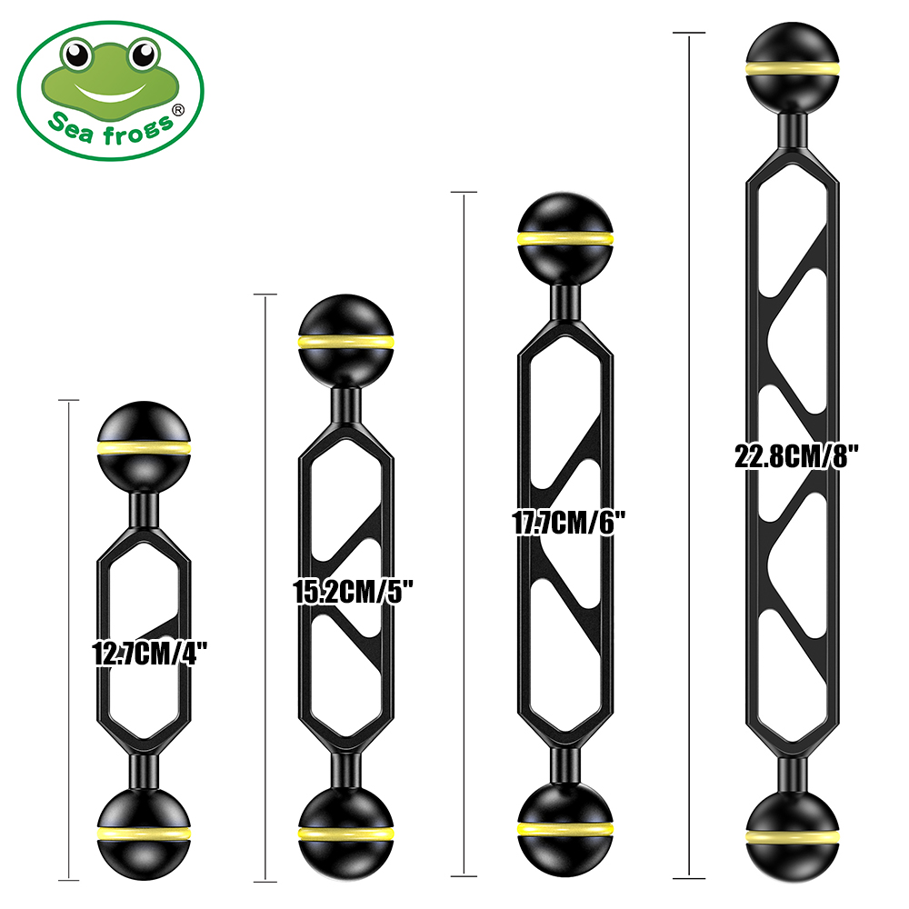 Photography Lighting Essentials - Seafrogs Essential Tauchfotografie-Ausrüstung Doppelkugelgelenk-Arm Beleuchtungssystem Kombinationszubehör