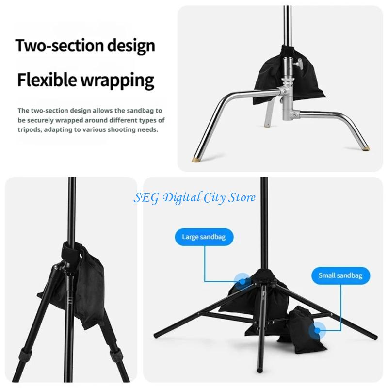 Light Stand Sandbag - U75B Professioneller Lichtstativ-Sandsackhalter mit breiten Befestigungsgurten