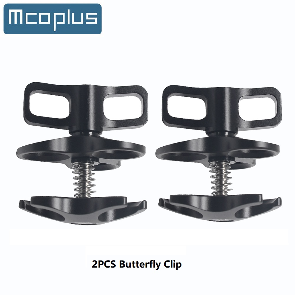 Photography Lighting Essentials - Mcoplus Butterfly Clip Tauchzubehör, Kugelarm-Klemme mit