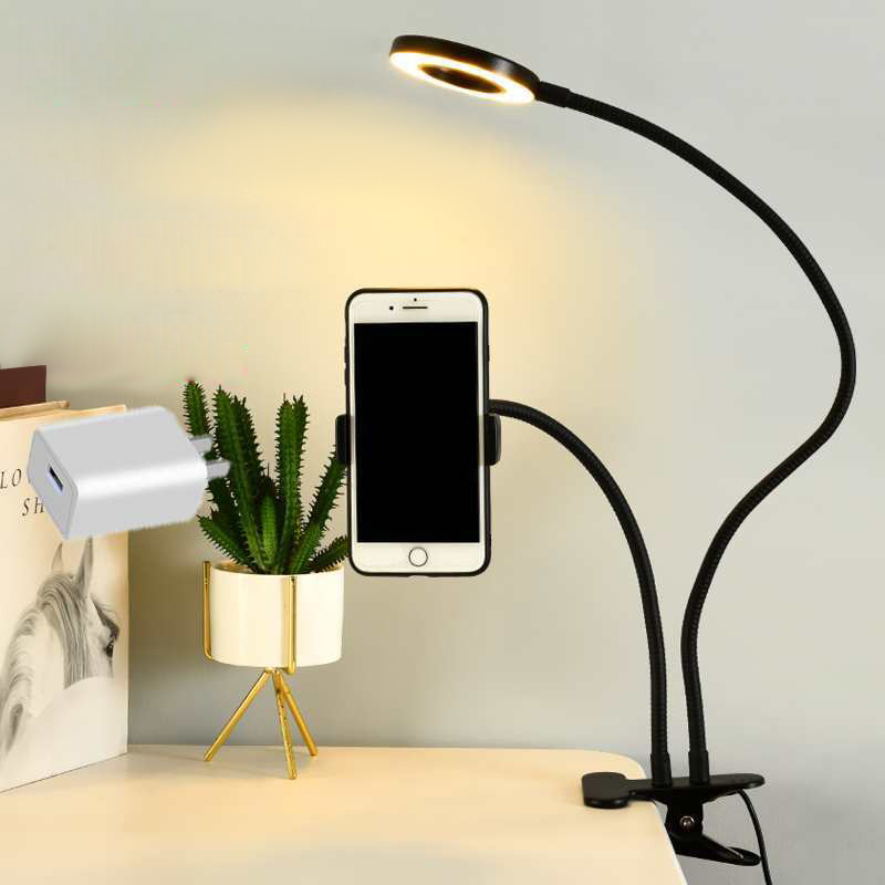Photography Lighting Wand - Universeller flexibler Handyhalter mit Selfie-Ringlicht, Büro-Lazy-Halterung,