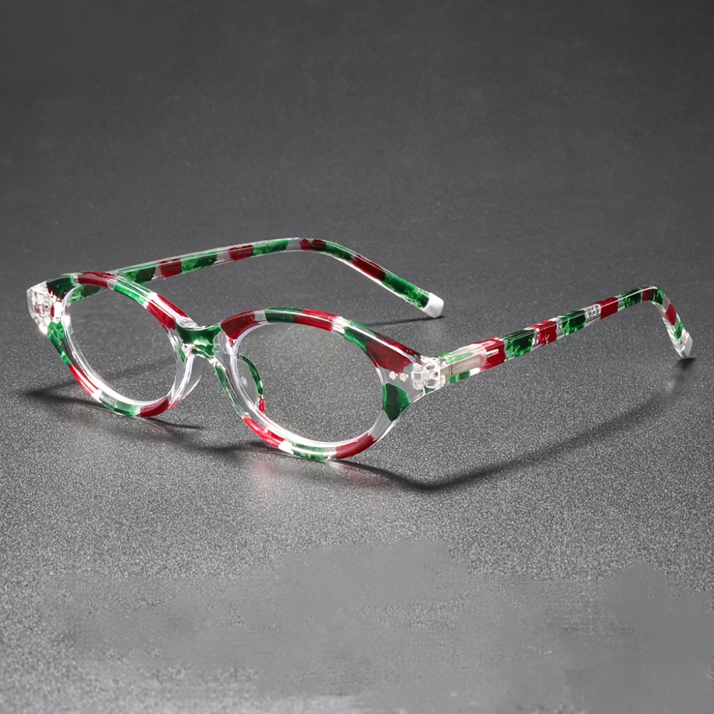 Photography Lighting Essentials - Transparente ovale Lesebrille mit hochwertigem Farbdruck,