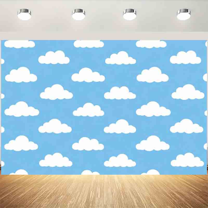 Portrait Photography With Lighting - Cartoon-Hintergrund mit einfachem blauem Himmel und