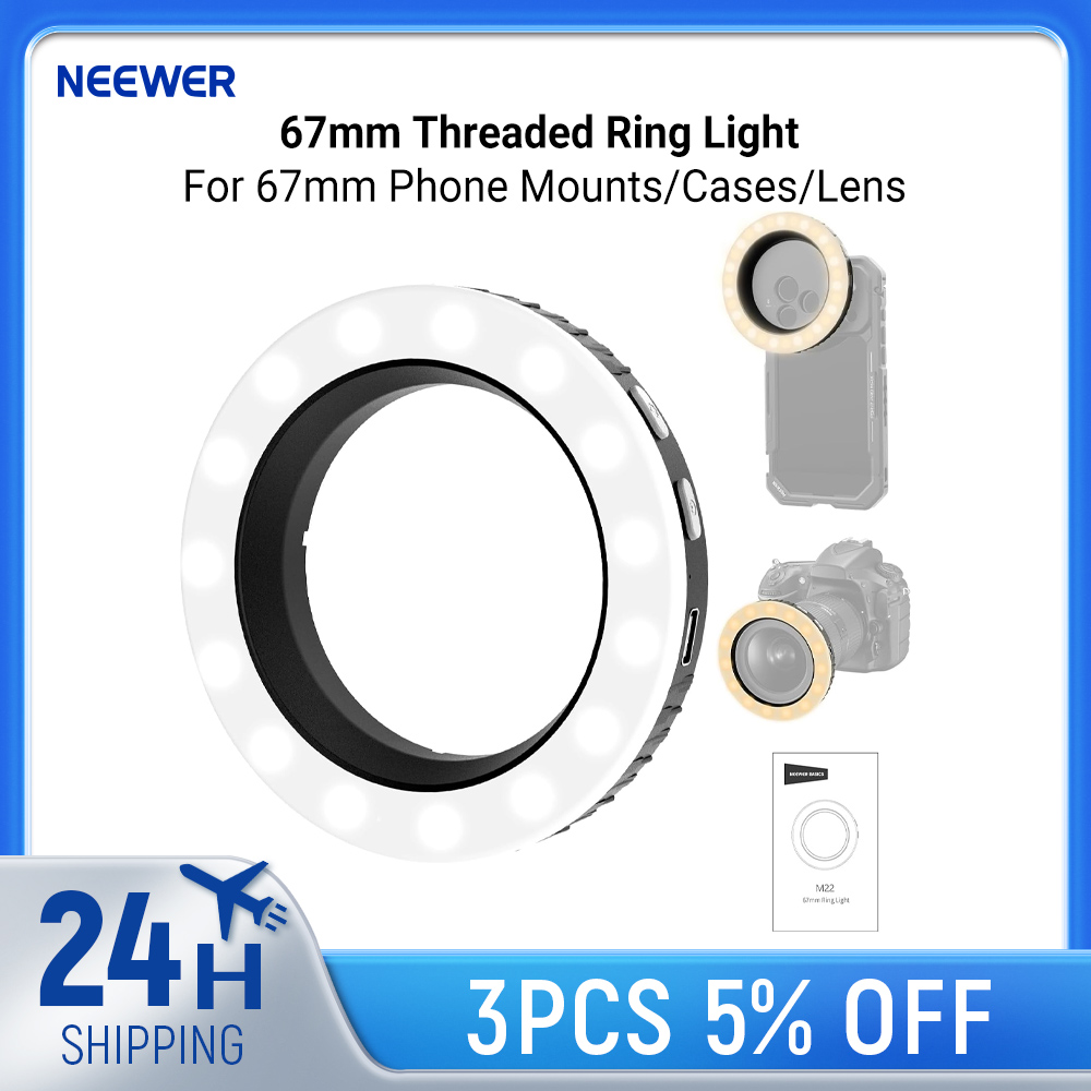 Photography Lighting Wand - NEEWER Basics 67mm Ringlicht mit Gewinde