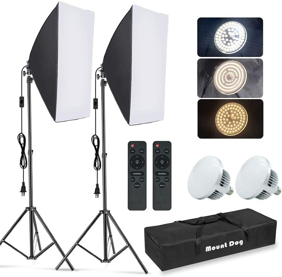 Portrait Photography With Lighting - Fotografie-Softbox-Beleuchtungsset, 2er-Pack 50 x 70 cm