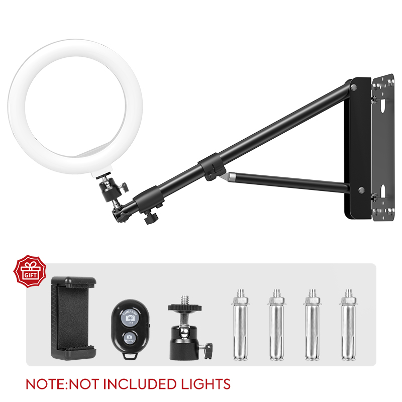 Photography Lighting Mount - 53,9 zoll Wand Halterung Aluminium Ausziehbare