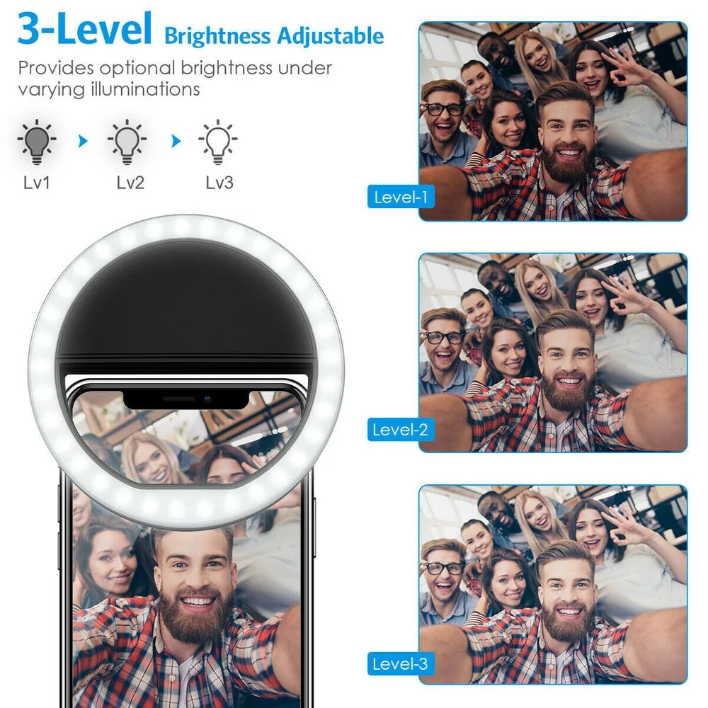 USB-Aufladbare LED-Selfie-Ring – Photography Lighting Continuous Bewertung und Preis