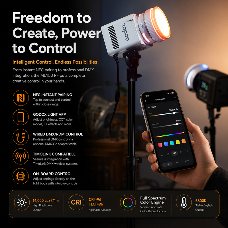 Godox ML150RF Vollfarbiges LED – Photography Lighting Wireless Bewertung und Preis