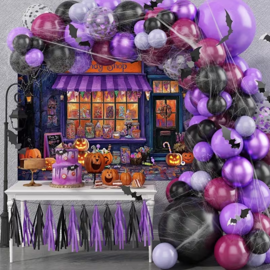 Lila Halloween-Shop Themenpart – Photography Lighting And Backdrop Bewertung und Preis