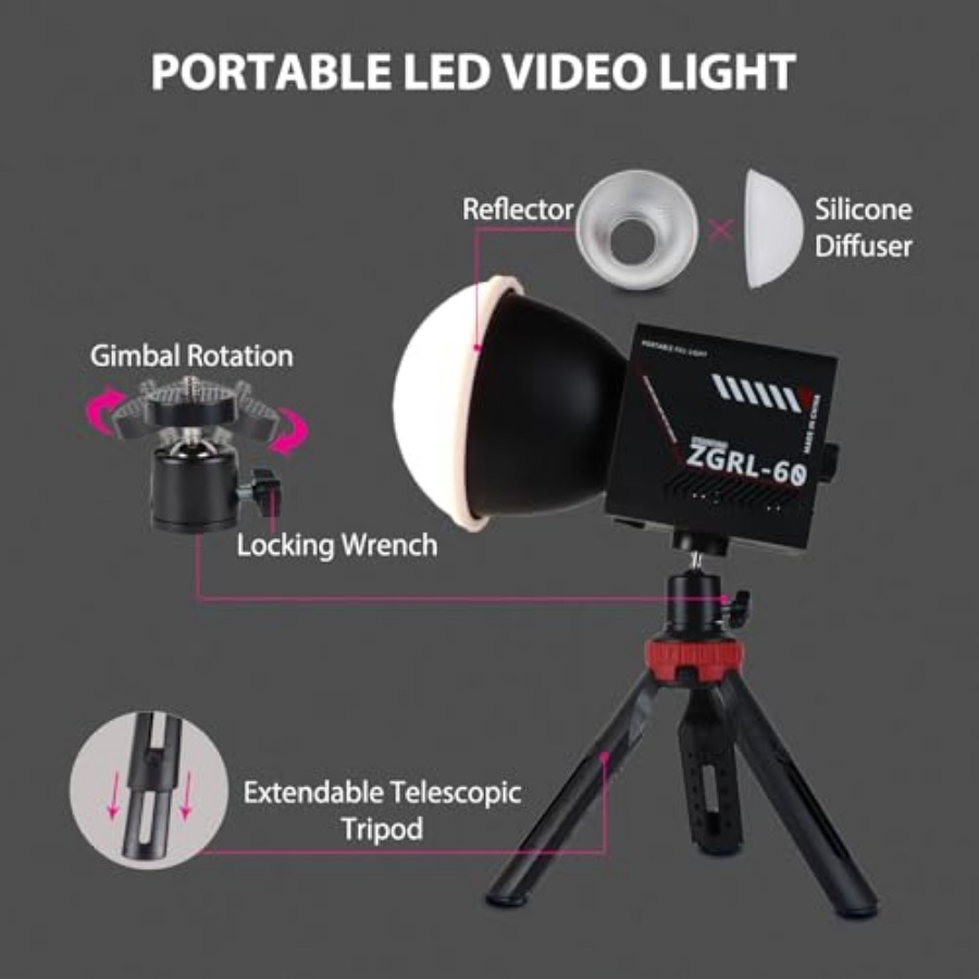 60W COB LED-Videoleuchte, trag – Photography Lighting Color Bewertung und Preis
