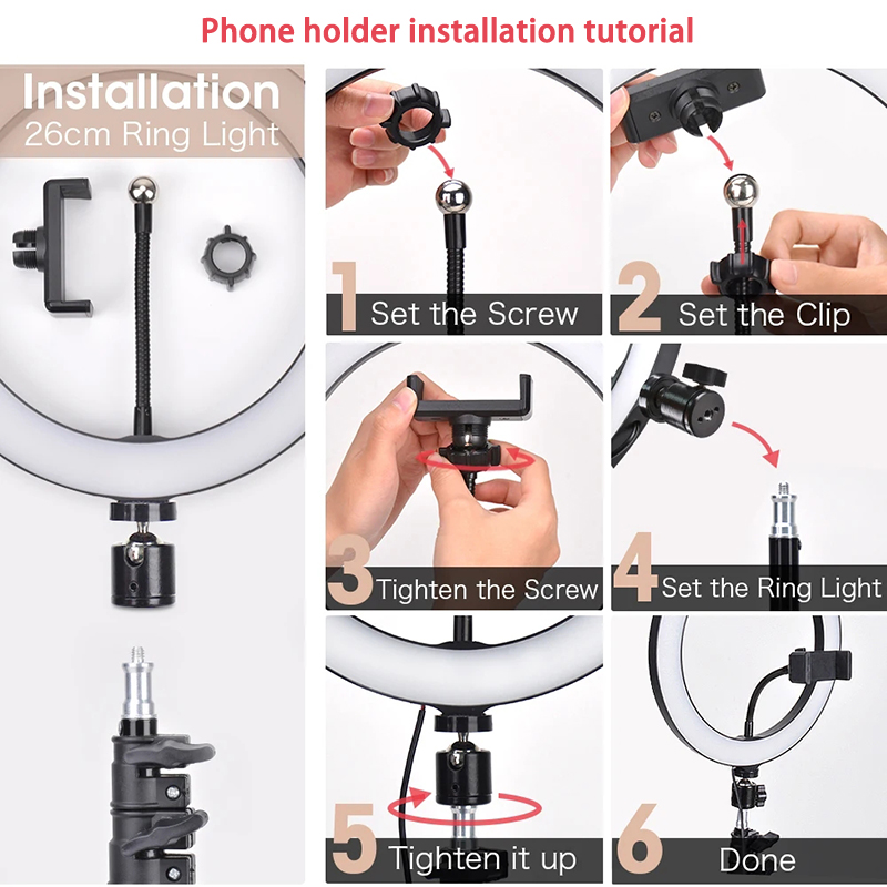 Videoleuchte 16/26/33cm Selfie – Photography Lighting Continuous Bewertung und Preis