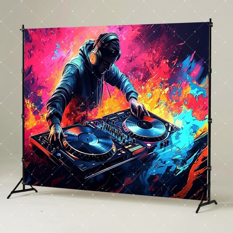 Hip-Hop-Musik, DJ-Party-Dekora – Photography Lighting And Backdrop Bewertung und Preis