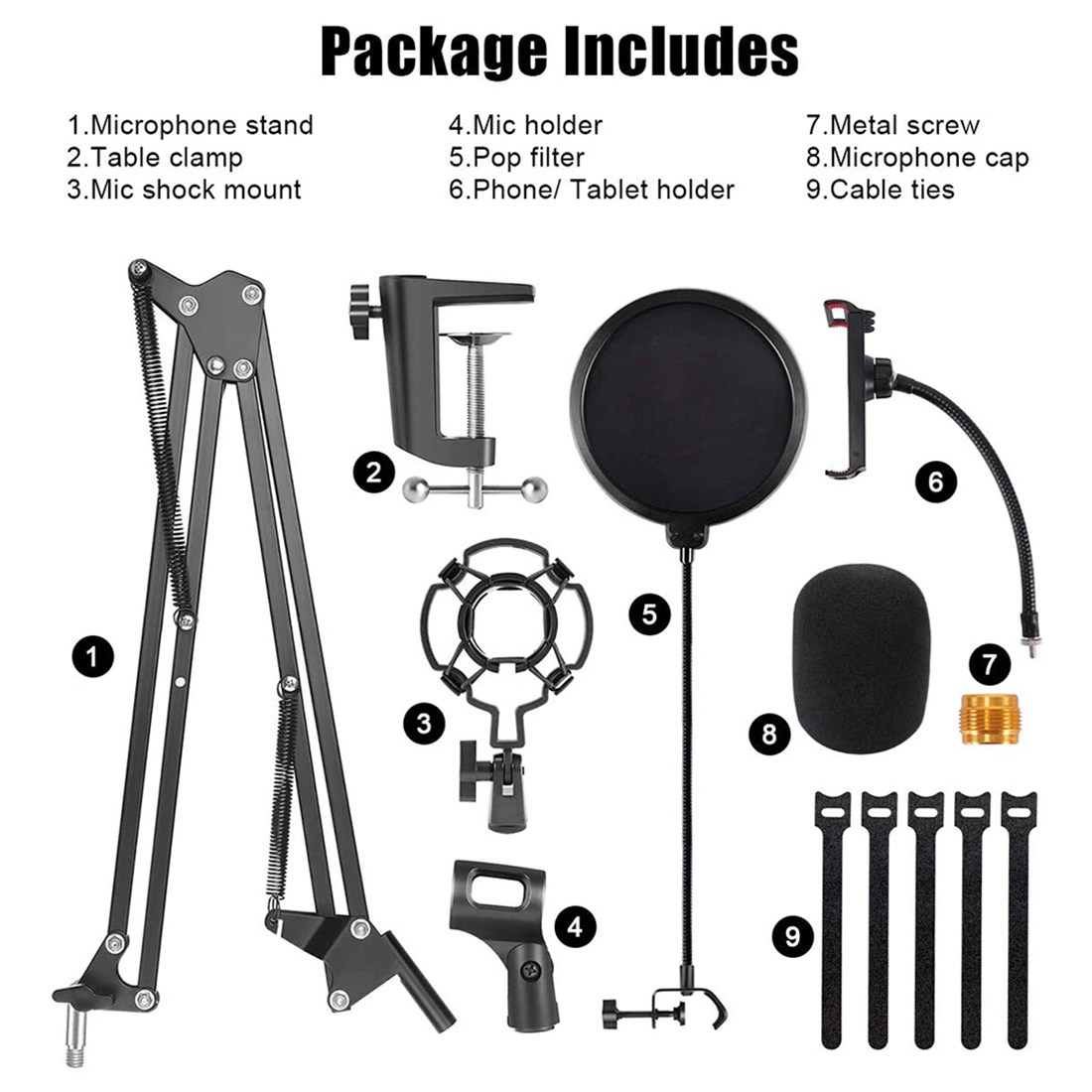 NALFI-Mikrofonständer, verstel – Boom Arm Stand Bewertung und Preis